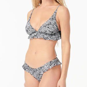 J. Crew French Ruffle Bikini in Valley Floral NWT